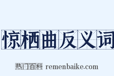 惊栖曲反义词是什么意思的图片